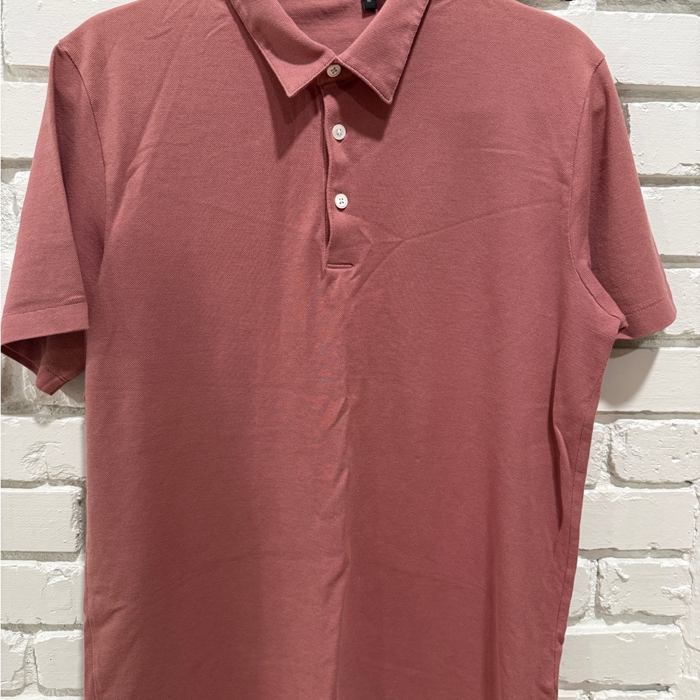Theory Men's Classic Polo Shirt - dusty rose | Size m